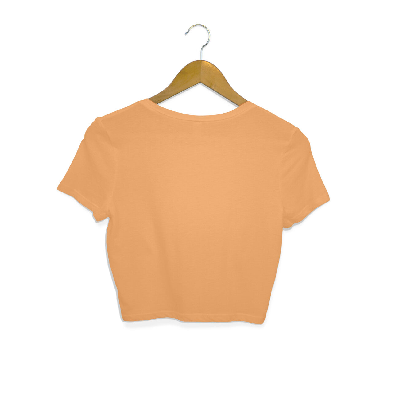 Women's Mustard Yellow Slim Fit Crop Tops