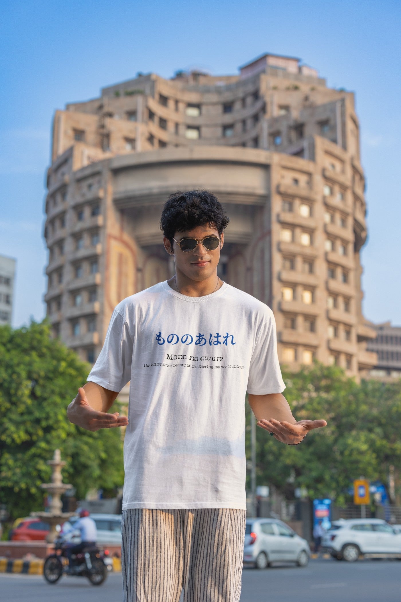 White Mono Na Aware Classic T Shirt For Men