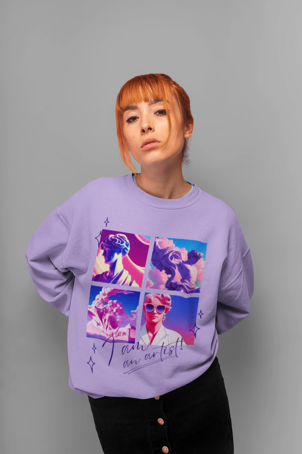 NIñO - Purple Artist Heavyweight Sweatshirt For Women